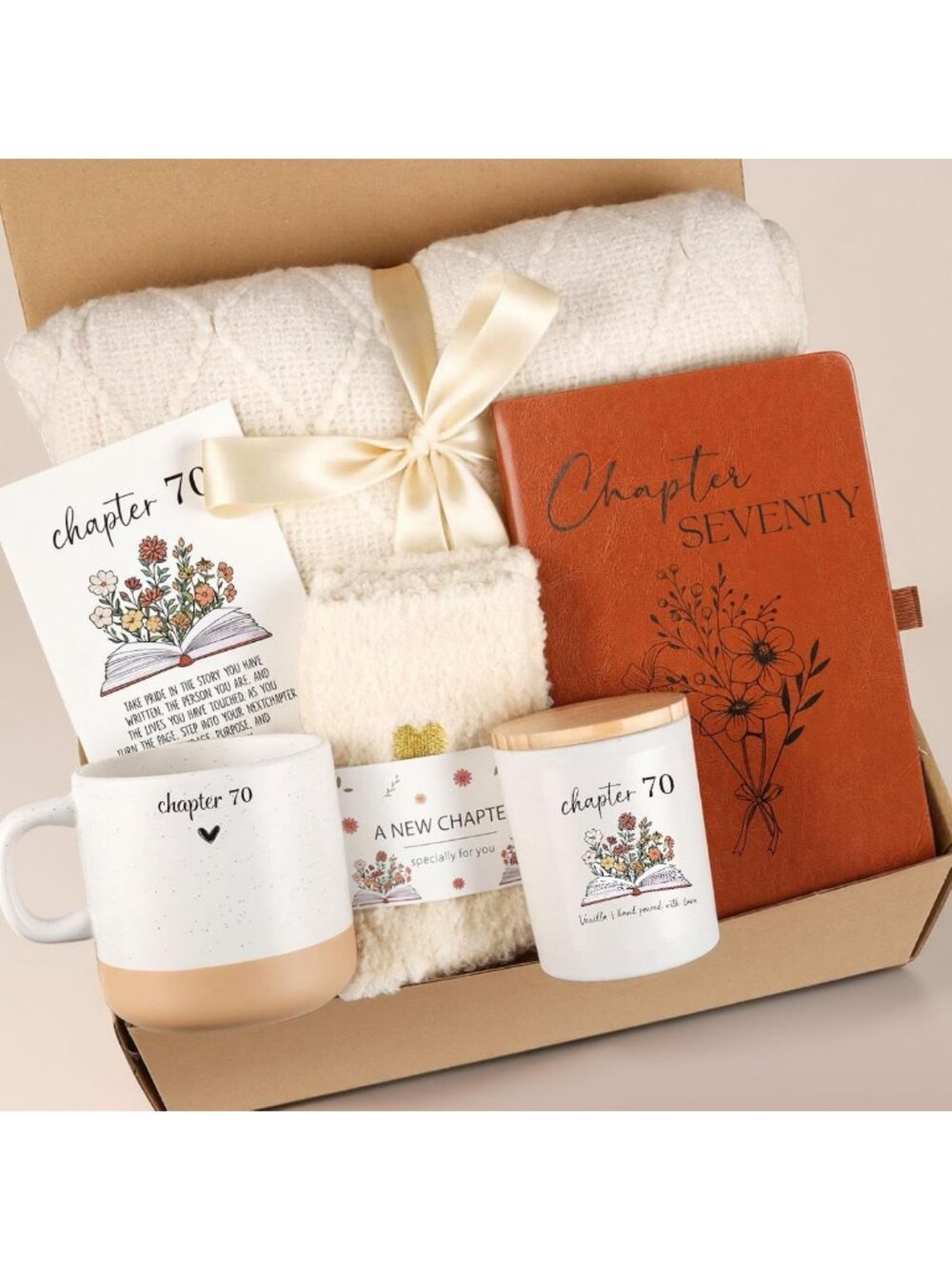 Unique 70th Birthday Gift Basket for Women - Perfect for Mom, Grandma, Sister